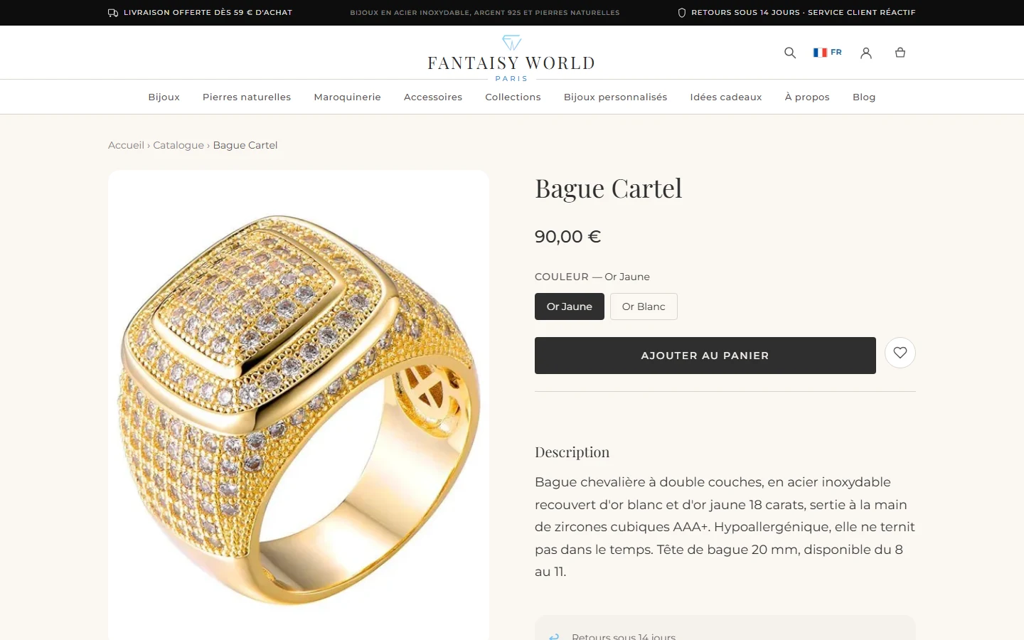 FantaisyWorld : fiche produit FantaisyWorld avec sa galerie photo sur ordinateur