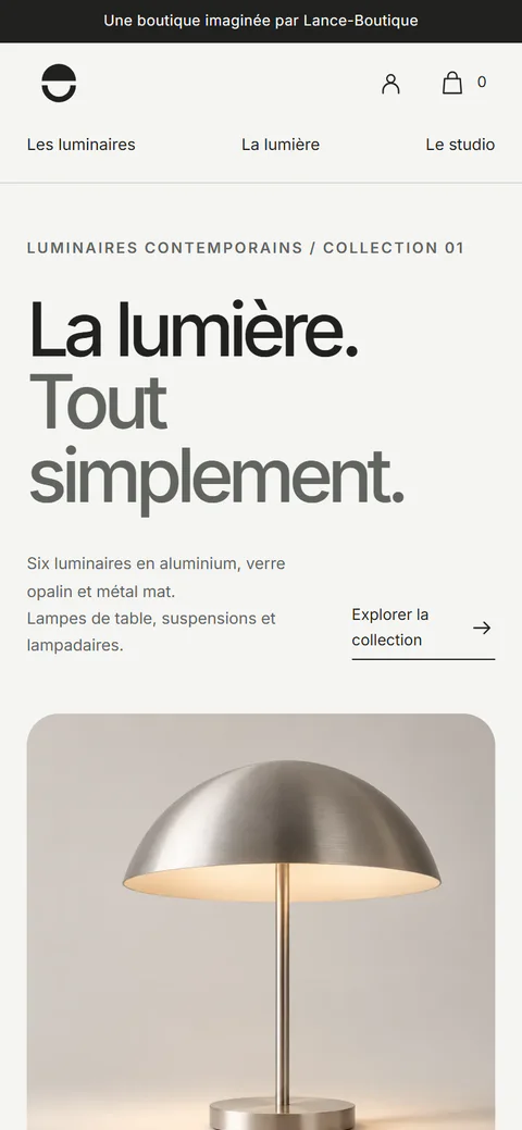 Orméclat : la même page sur mobile
